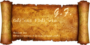 Gácsi Flávia névjegykártya